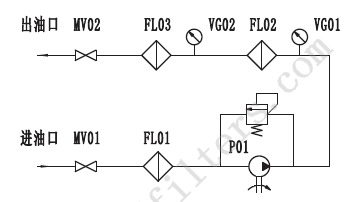 LYC-C系列箱式移动滤油机系统原理图